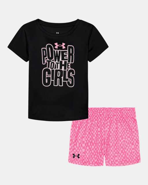 Little Girls' UA Power Mesh Shorts Set